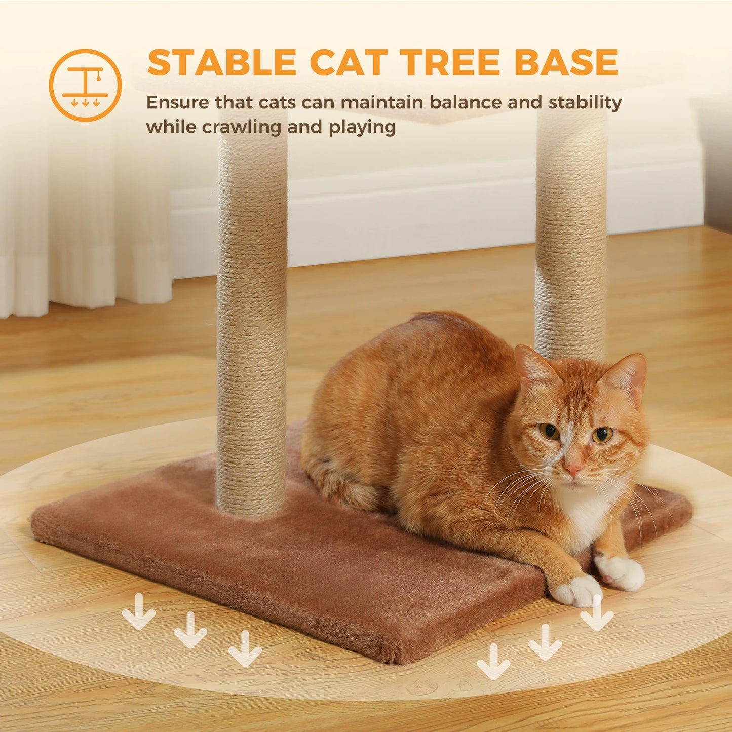 Cat tree Cat Tower for Indoor Cats 2 Styles Cat Activity Tree with Cat Scratching Posts Big Hammock and Removable Top Perch Grey