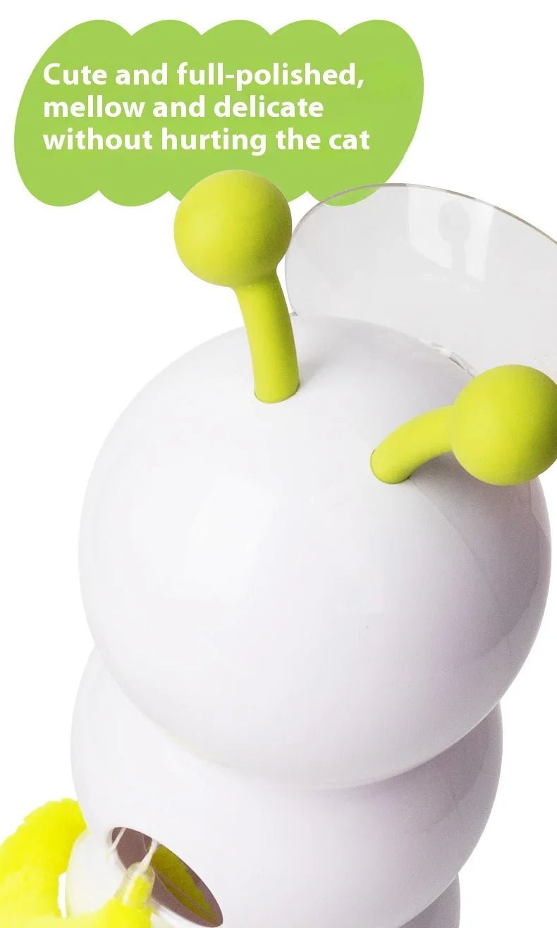 Creative Durable Scratch Resistant Cat Teasing Stick Intelligent Sensing Interactive Cat Toy Usb Rechargeable Caterpillar Toy