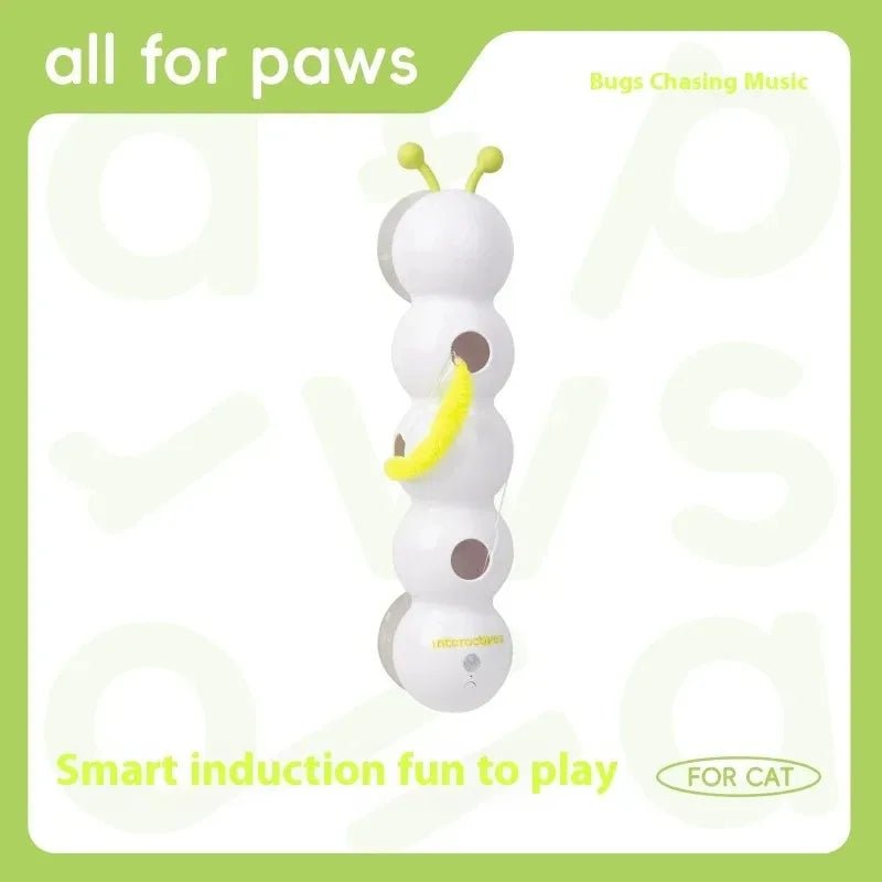 Creative Durable Scratch Resistant Cat Teasing Stick Intelligent Sensing Interactive Cat Toy Usb Rechargeable Caterpillar Toy