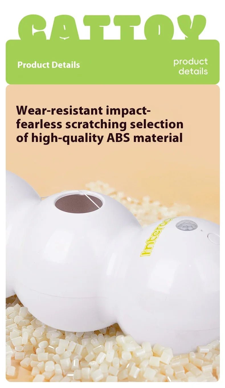 Creative Durable Scratch Resistant Cat Teasing Stick Intelligent Sensing Interactive Cat Toy Usb Rechargeable Caterpillar Toy