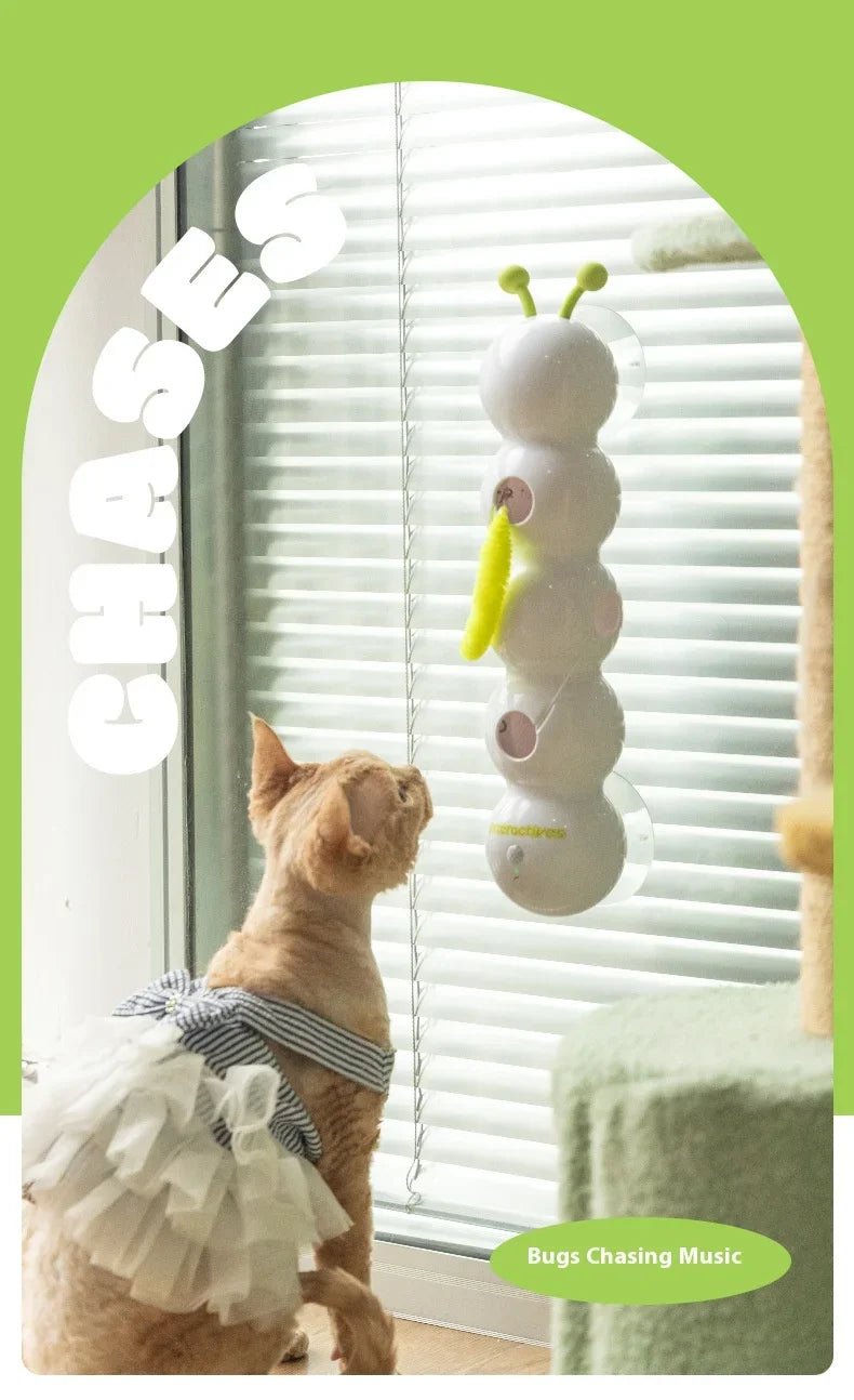 Creative Durable Scratch Resistant Cat Teasing Stick Intelligent Sensing Interactive Cat Toy Usb Rechargeable Caterpillar Toy