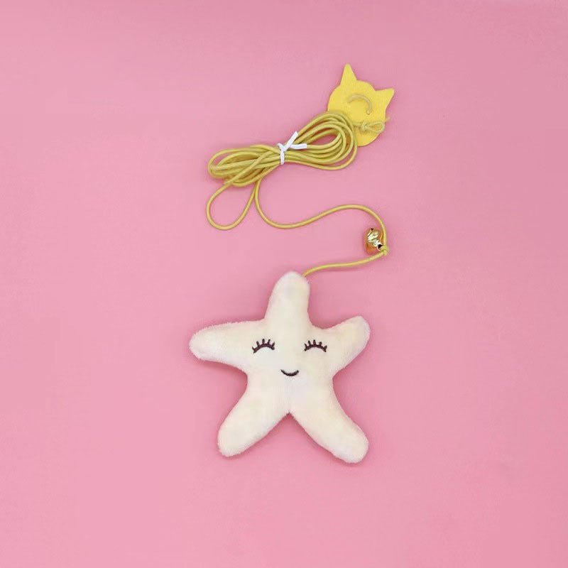 Pet Cat Toys Funny Stick Kitten Self -hi Elastic Rope Dragonfly Shape Feather Bell Teasing Stick Hanging Swing Thousands