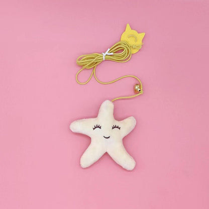 Pet Cat Toys Funny Stick Kitten Self -hi Elastic Rope Dragonfly Shape Feather Bell Teasing Stick Hanging Swing Thousands