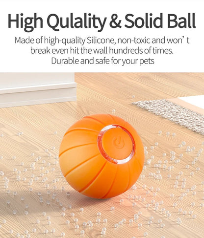 ROJECO Smart Cat Toys Automatic Bouncing Cat Ball Interactive Rolling Ball For Cats Pet Smart LED Self Moving Toys Accessories
