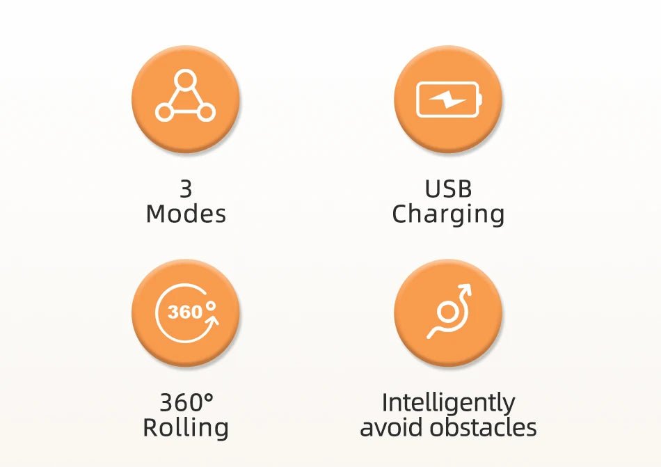 ROJECO Smart Cat Toys Automatic Bouncing Cat Ball Interactive Rolling Ball For Cats Pet Smart LED Self Moving Toys Accessories